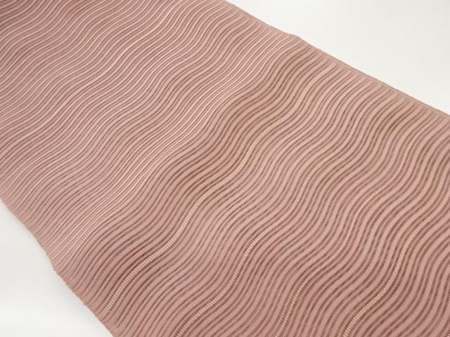 絽よろけ縞模様織出し名古屋帯